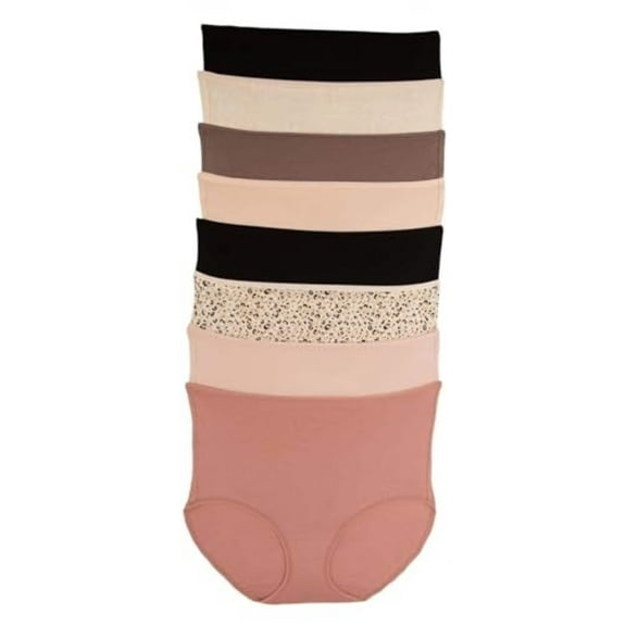 Felina Womens 8 Pack Cotton Modal Stretch Hi-Cut Brief (1331357)