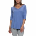 thumbnail image 1 of Felina Womens High-Low Hem Tunic Top Size: L, Color: Bleached Denim, 1 of 2