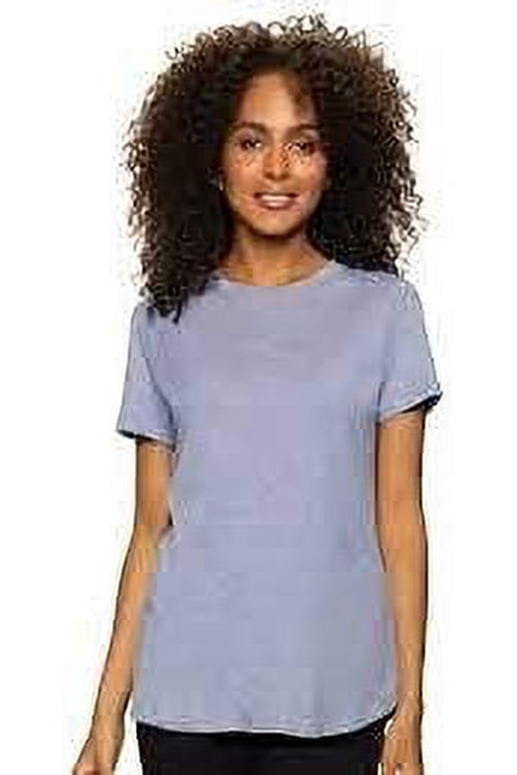 Womens  Jersey Crew Neck T-Shirt (Silver Bullet, Small)