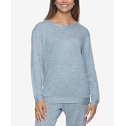 Felina Womens Ribbed Taylor Boyfriend Sleep Sweatshirt;X-Large