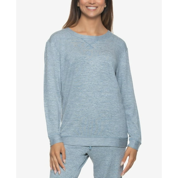 Felina Womens Ribbed Taylor Boyfriend Sleep Sweatshirt;X-Large
