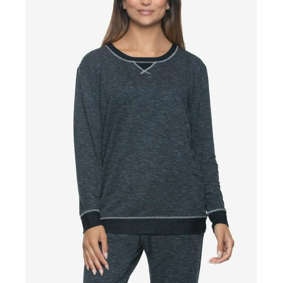Felina Womens Ribbed Taylor Boyfriend Sleep Sweatshirt