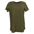 thumbnail image 1 of Felina Womens Slub Crew Short Sleeve T-Shirt, 1 of 1