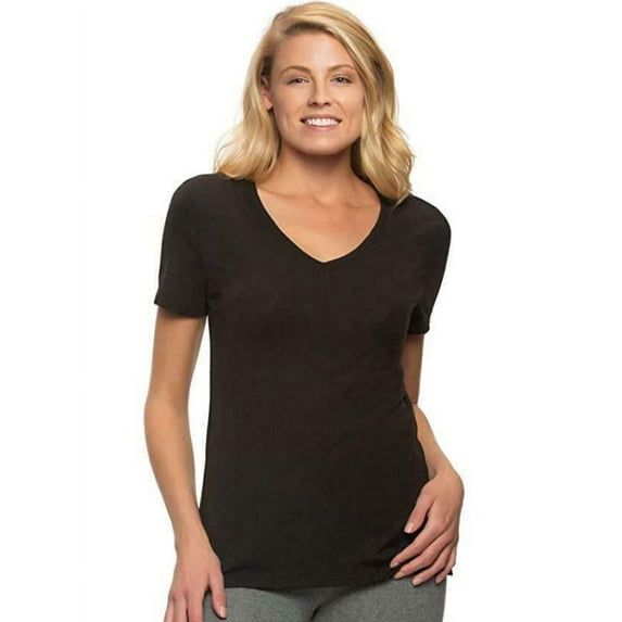 Felina Womens V Neck Slub Tee