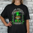thumbnail image 1 of Feline Cat St. Patrick's Day Comfort Colors Shirt, Shamrock Cat St. Patty's Day T-shirt, Funny St. Patrick's Day Graphic Shirt Design (Colors:Black; Sizes:L;), 1 of 2