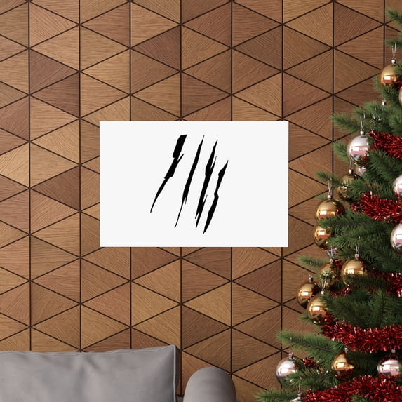 Effete Feline Claw Marks Scratch Matte Horizontal Posters