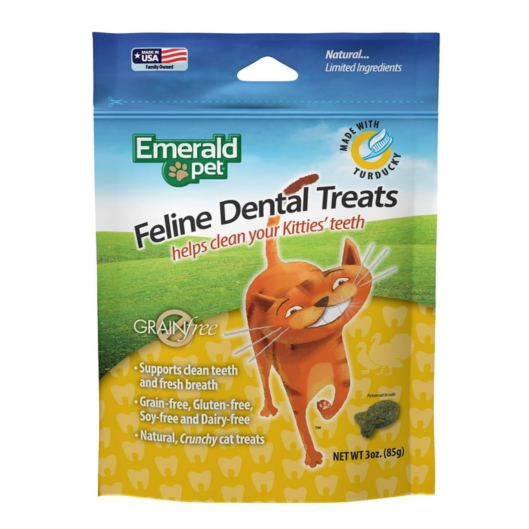 Feline Dental Tasty and Crunchy Cat Dental Grain Free Natural Dental to Clean Cat Teeth Freshen Cat Breath and Reduce Plaque and Tartar Buildup Turducky Treats 3 oz KK21 Walmart