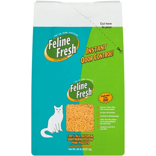 Litière naturelle en granulés de pin Feline Fresh