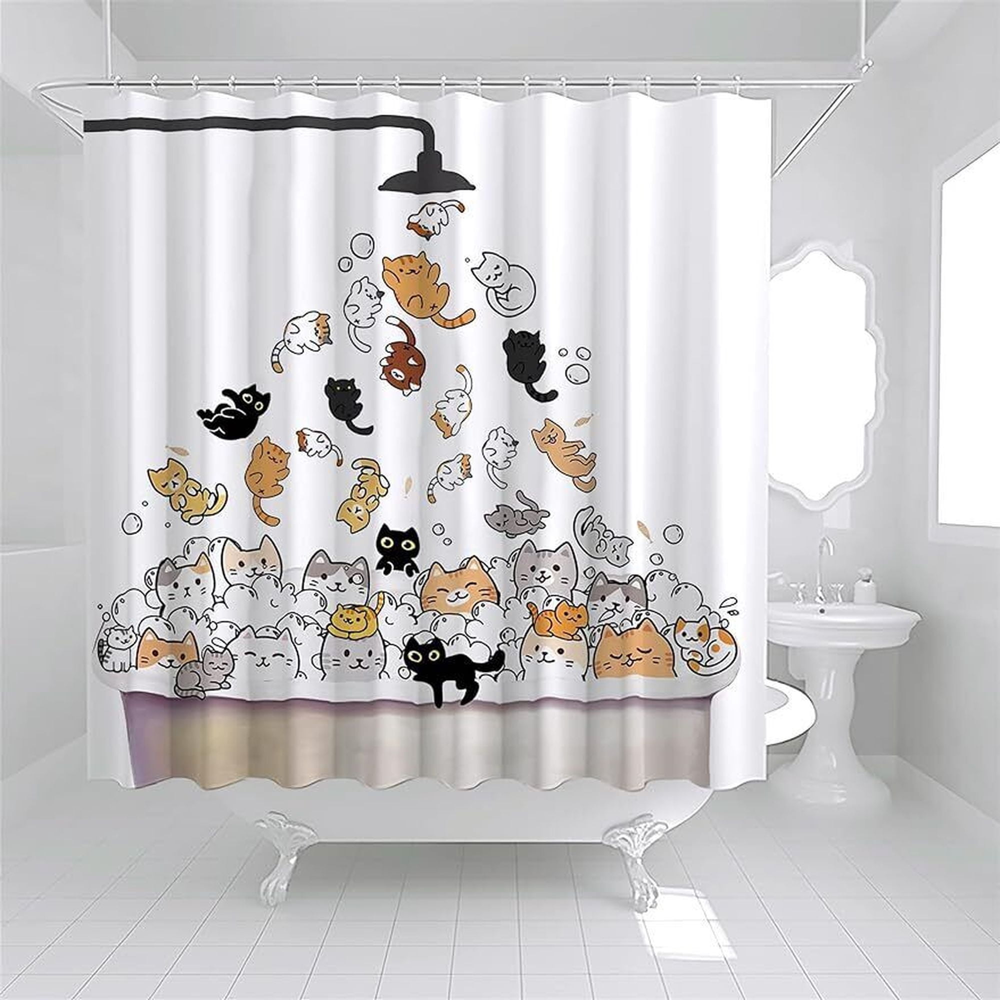 Feline Frolic Add Some Fun to Your Shower with a Playful Cat Shower