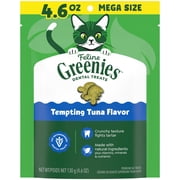 Greenies Feline Tempting Tuna Flavor Adult Natural Dental Cat Treats, 4.6 oz Pouch