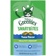 Greenies Feline Smartbites Tuna Flavor Healthy Indoor Cat Treats, 2.1 oz Pack