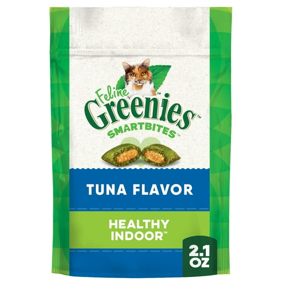 Greenies Feline Smartbites Tuna Flavor Healthy Indoor Cat Treats, 2.1 oz Pack