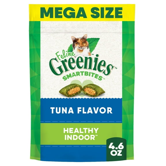 Greenies Feline Smartbites Tuna Flavor Healthy Indoor Cat Treats, 4.6 oz Pack