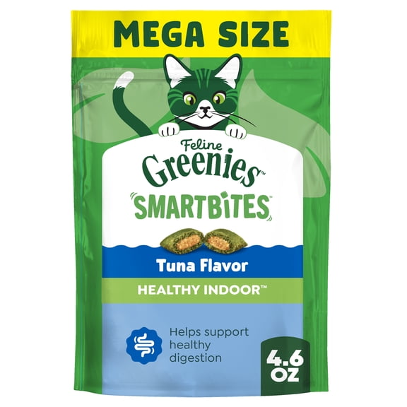 Greenies Feline Smartbites Tuna Flavor Healthy Indoor Cat Treats, 4.6 oz Pack