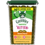 Greenies Feline Smartbites Chicken Flavor Kitten Treats, 16 oz Tub