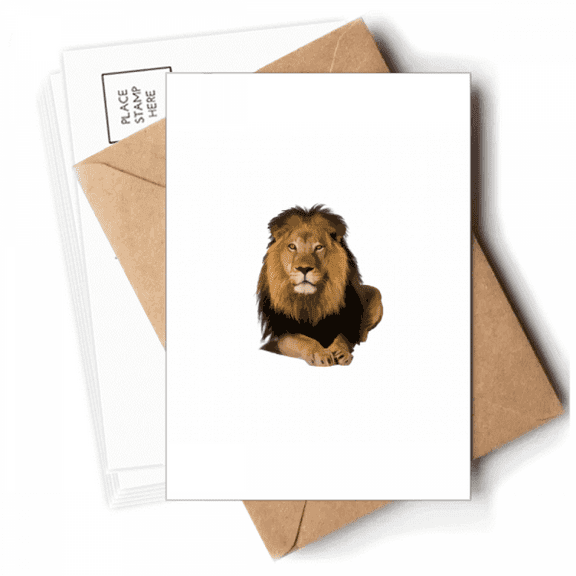 Feline Lions Lie Fierce Art Deco  Fashion Postcards Envelopes Blank Note Cards Mailing