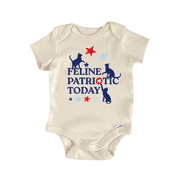 Feline Patriotic Today Newborn Baby Bodysuit