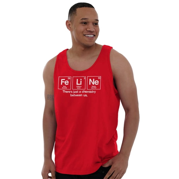 Feline Periodic Table Funny Cat Lover Tank Top T Shirts Men Women Brisco Brands S