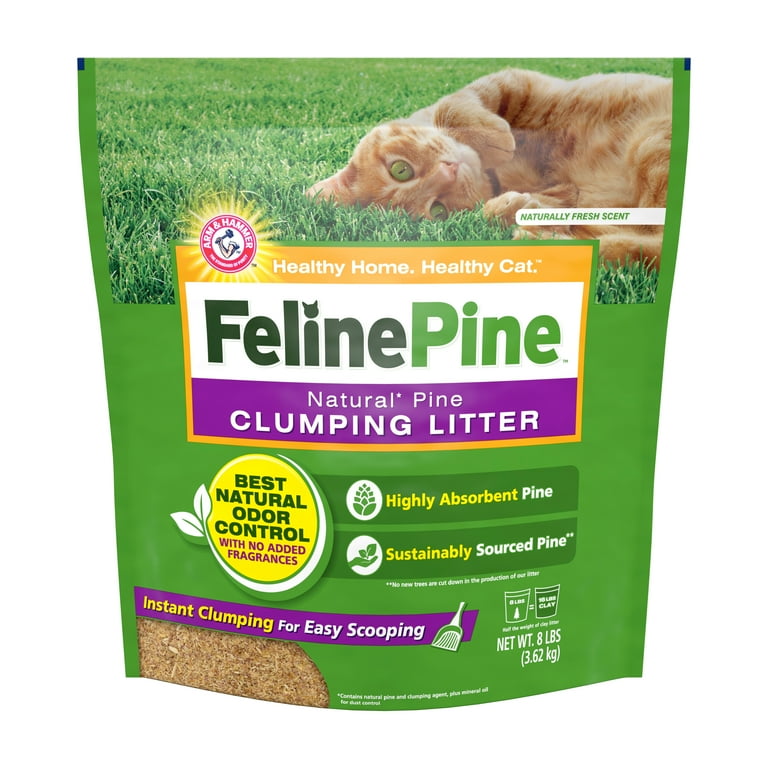3 pack Feline Pine Cat Litter Natural Pine Clumping Litter 8 lb Walmart