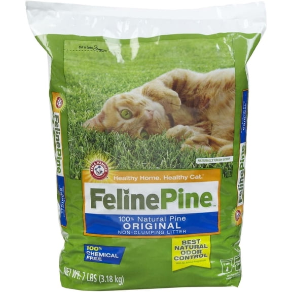 Feline Pine Original Cat Litter, 7-Pound Bags (Pack of 2)