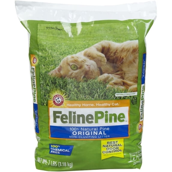 Feline Pine Original Cat Litter, 7-Pound Bags (Pack of 2)