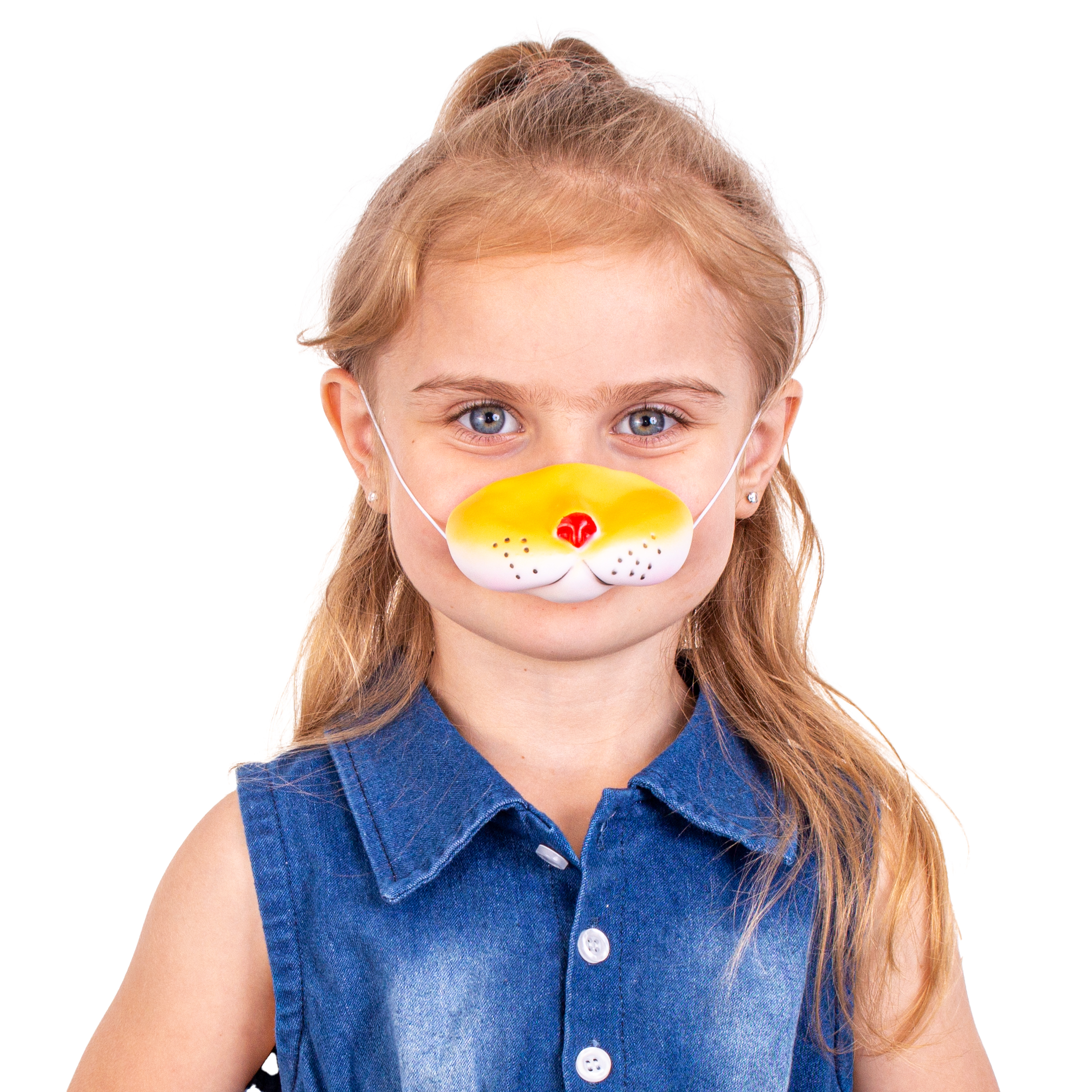 Feline Tabby House Cat Costume Accessory Nose, Orange White, OneSize