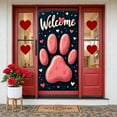 thumbnail image 1 of Feline Theme Love Banner Red Bow Ties Valentine Display Heart Pattern Cherry Blossom Design Backdrop for Valentine's Day Romantic Party Wedding Decoration, 1 of 9