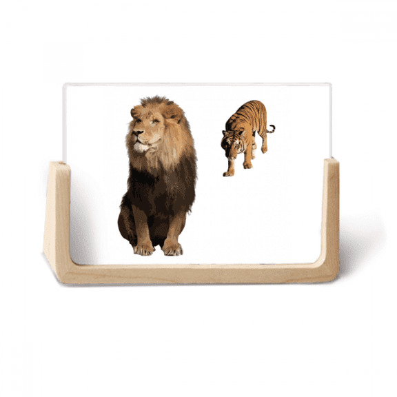 Feline Tigers Attack Ferocious Photo Wooden Photo Frame Tabletop Display