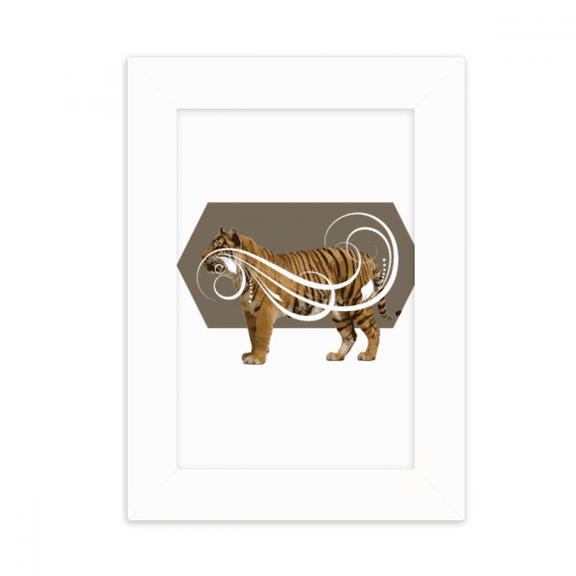 Feline Tigers Fierce Wings Desktop Photo Frame Picture Display Decoration Art Painting