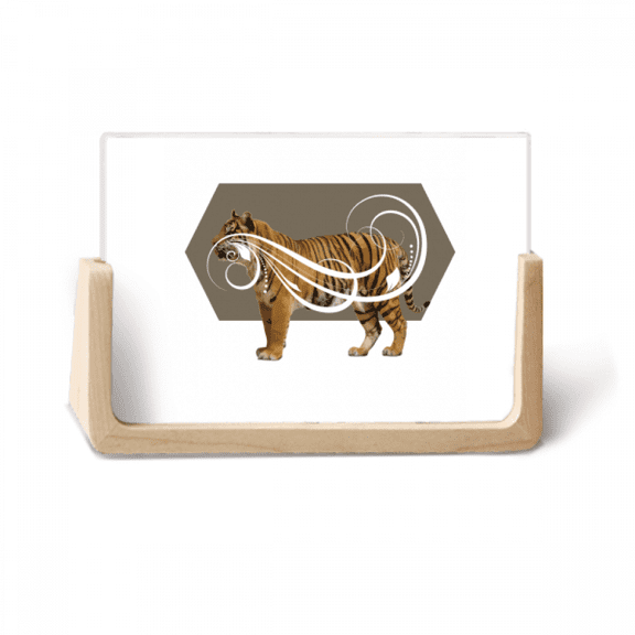 Feline Tigers Fierce Wings Photo Wooden Photo Frame Tabletop Display