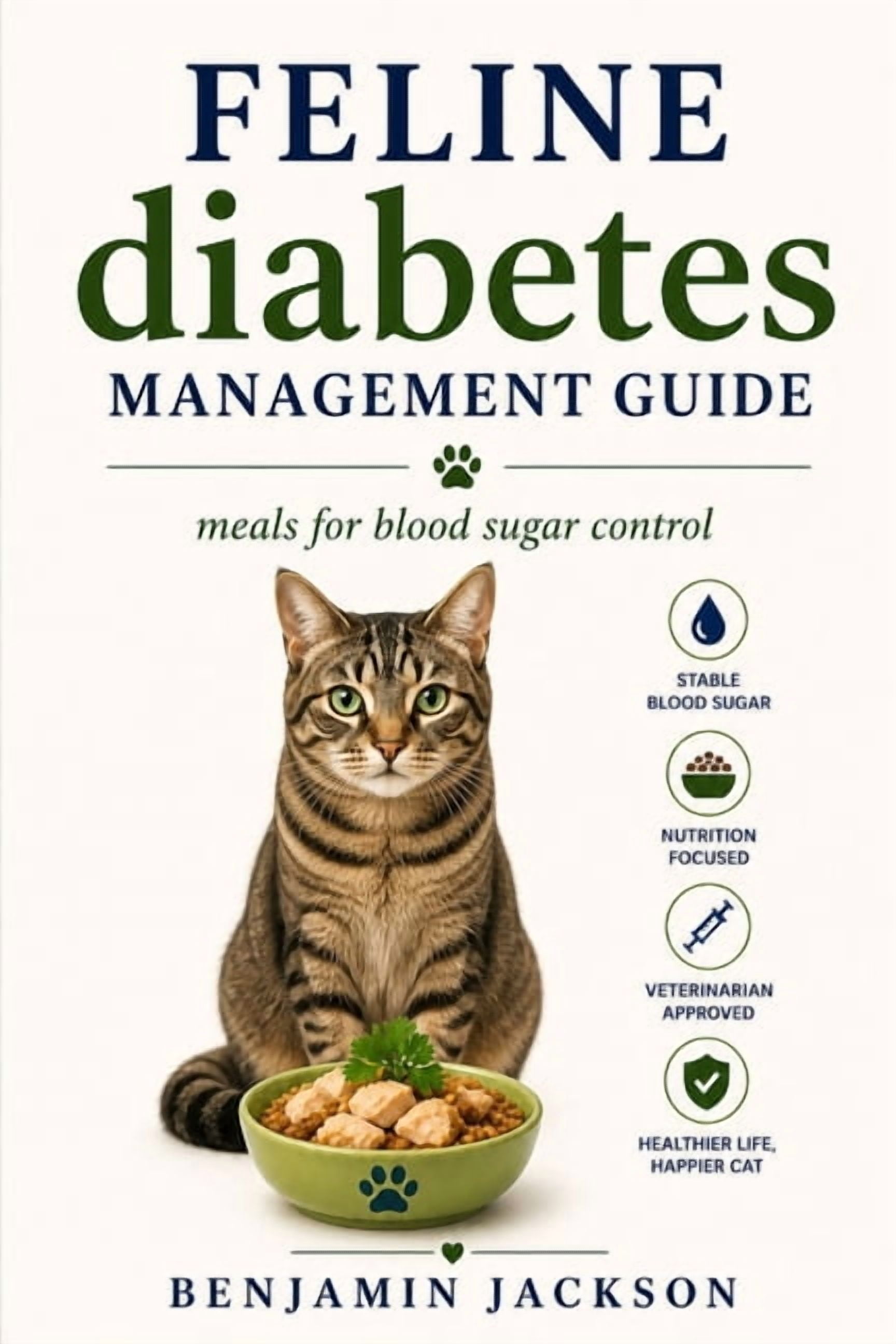 Feline diabetes management guide: Meals for blood sugar control, (Paperback)