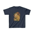 thumbnail image 1 of "Feline in Bloom" Kids T-Shirt - Adorable Yellow Cat on a Bed of Roses., 1 of 2