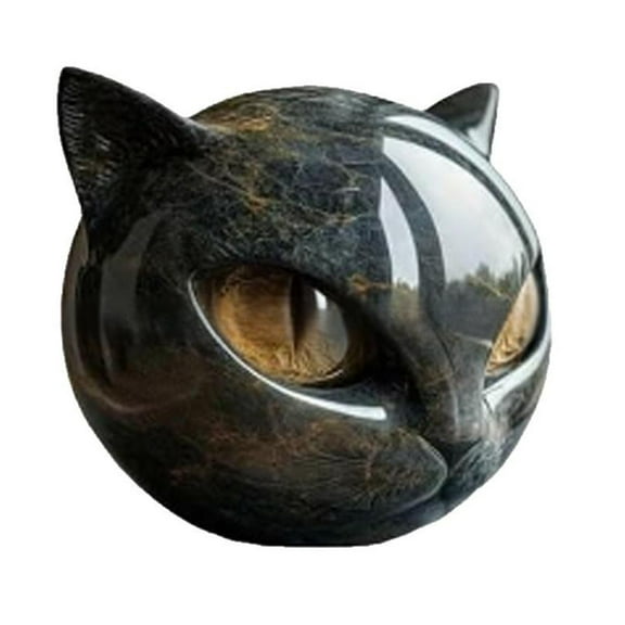 Felines Figurine Halloween Themed Resin Cats Sculpture Decoration for Home Desk Festive Accent Piece
