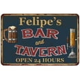 thumbnail image 1 of Felipe's Green Bar & Tavern Rustic Sign 8 x 12 High Gloss Metal 208120047519, 1 of 1