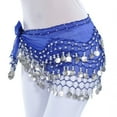 thumbnail image 1 of Felirenzacia Belly Dance Belt Wrap Hip Scarf Skirt Waistband with Sequins Hip Scarf, Blue,Free Size, 1 of 3