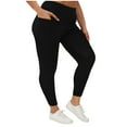 thumbnail image 1 of Felirenzacia Big and Tall Women's Leggings with Pockets No See Through Butt Lifting Compression Buttery Soft Tummy Control Yoga Pants for Gym Workout, 1 of 7