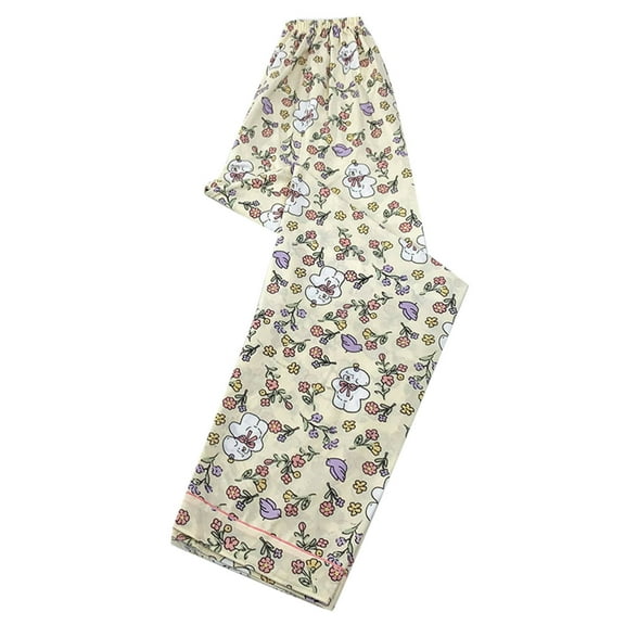 Felirenzacia Comfy Pajama Pants for Women Cotton Lounge Trousers with Elastic Waistband, Stretchy Drawstring Sleepwear Bottoms, Soft Relaxed Fit