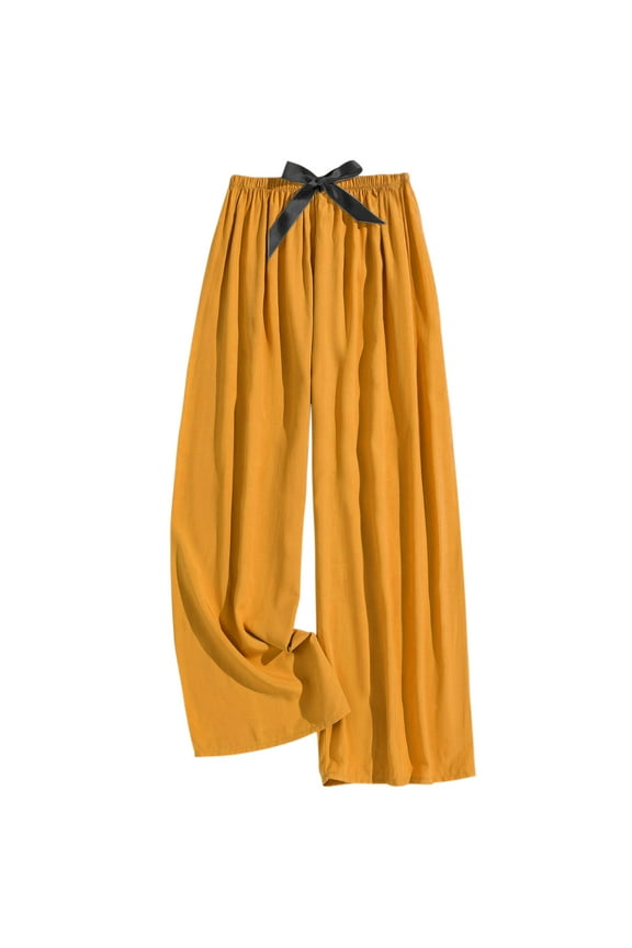 Comfy Pajama Pants for Women Cotton Lounge Trousers with Elastic Waistband, Stretchy Drawstring Sleepwear Bottoms, Soft Relaxed Fit