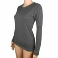thumbnail image 1 of Felirenzacia Cotton Long Sleeve Tee Shirts for Women Slim Fit Pullover Basic Crewneck Tops, 1 of 4