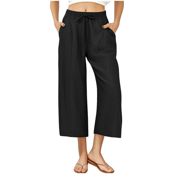 Felirenzacia Cotton Pajama Lounge Pants for Women Soft Cotton Sleep Bottoms with Elastic Waist and Pockets Lightweight Relaxed Fit