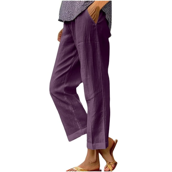 Felirenzacia Cotton Pajama Lounge Pants for Women Soft Cotton Sleep Bottoms with Elastic Waist and Pockets Lightweight Relaxed Fit