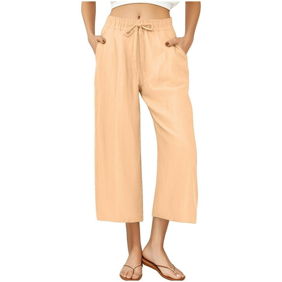 Felirenzacia Cotton Pajama Lounge Pants for Women Soft Cotton Sleep Bottoms with Elastic Waist and Pockets Lightweight Relaxed Fit