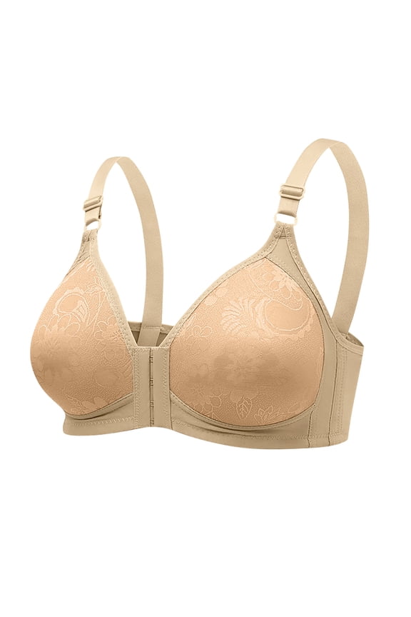 Front Closure Wireless Bra – Women’s T-Shirt Bralette with Push Up Support, Cooling Comfort for Daily Wear