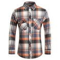 thumbnail image 1 of Felirenzacia George Men and Big Men's Classic Plaid Cotton Shirt, Double Pocket Tartan Long Sleeve Fitted Dress Shirt for Daily Workwear,Red,5XL, 1 of 5