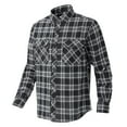 thumbnail image 1 of Felirenzacia Men's Vintage Plaid Shirt, Double Pocket Tartan Long Sleeve Dress Shirt,Black,XL, 1 of 8