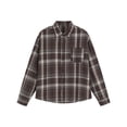 thumbnail image 1 of Felirenzacia George Men's and Big Men's Tartan Shirt, Chest Pocket Long Sleeve Plaid Shirt,Coffee,L, 1 of 9