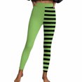 thumbnail image 1 of Felirenzacia Halloween Seamless No See Through Compression Tummy Control Butt Lifting Butter Soft Pilates Striped Color Blocking Athletic Pro Leggings, 1 of 7