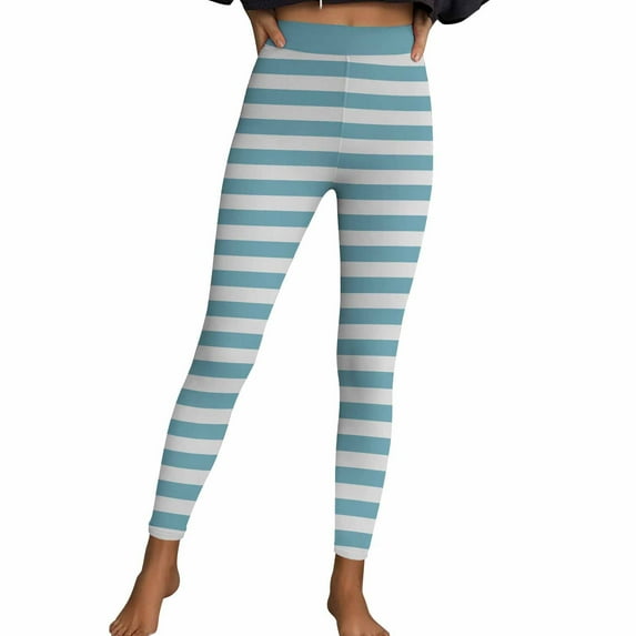 Felirenzacia Halloween Striped Leggings for Women High Waist Tummy Control No See Through Opaque Seamless Butt Lifting Pilates Compression Athletic Yoga Pants