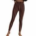 thumbnail image 1 of Felirenzacia Halloween Women Costume Leggings High Waist Tight Pants Comfy Full Length Striped Leggings Halloween Pajama Pants Yoga Pants, 1 of 7