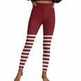 thumbnail image 1 of Felirenzacia High Waisted Leggings for Women and Girl No See Through Tummy Control Cycling Workout Yoga Pants with Pockets Reg & Plus Halloween Christmas Holiday Striped Printed, 1 of 7